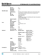 Preview for 4 page of HP EliteDisplay E221 Specification