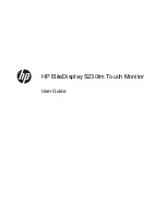 Preview for 1 page of HP EliteDisplay S230tm User Manual