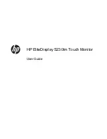 Предварительный просмотр 1 страницы HP EliteDisplay S230tm User Manual