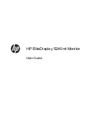 HP EliteDisplay S240ml User Manual предпросмотр