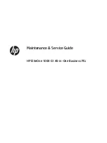 Предварительный просмотр 1 страницы HP EliteOne 1000 G1 Maintenance & Service Manual