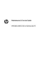 Предварительный просмотр 1 страницы HP EliteOne 800 G3 Maintenance & Service Manual