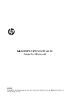 Предварительный просмотр 1 страницы HP Engage One 10tw Maintenance And Service Manual