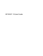 HP ENVY 13 User Manual предпросмотр