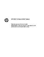 HP ENVY 8 Note 5000 Maintenance And Service Manual preview