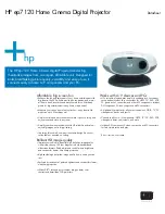 HP Ep7120 - Home Cinema Digital Projector XGA DLP Datasheet preview