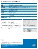 Preview for 2 page of HP Ep7120 - Home Cinema Digital Projector XGA DLP Datasheet