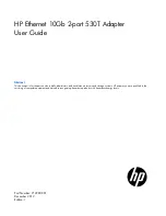 HP Ethernet 10Gb 2-port 530T Adapter User Manual предпросмотр