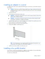 Предварительный просмотр 9 страницы HP Ethernet 10Gb 2-port 530T Adapter User Manual