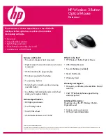 Предварительный просмотр 1 страницы HP EW207AA - Wireless Laser Mouse Datasheet