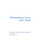 Preview for 1 page of HP EX470 - MediaSmart Server - 512 MB RAM User Manual