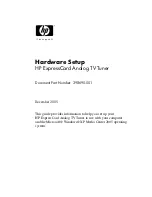 HP ExpressCard Analog Hardware Setup Manual preview