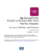 HP FCA2214DC PCI-X Installation Manual предпросмотр