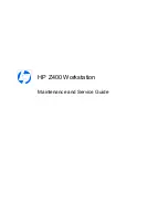 Preview for 1 page of HP FL863UT - Workstation - Z400 Maintenance And Service Manual