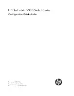 Preview for 1 page of HP FlexFabric 5930 Series Configuration Manuals