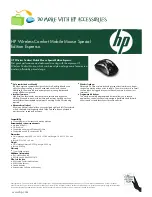 HP FQ422AA - Wireless Comfort Mouse Specifications предпросмотр