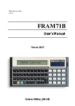 Preview for 1 page of HP FRAM71B User Manual