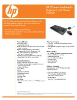 Предварительный просмотр 1 страницы HP GM322AA Datasheet