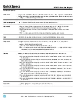 Preview for 3 page of HP H221 Specification