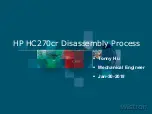 Предварительный просмотр 3 страницы HP HC270cr Disassembly Instructions Manual