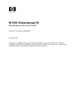 HP HDX 18 Maintenance And Service Manual preview