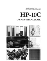 Preview for 1 page of HP HP-10C Owner'S Handbook Manual