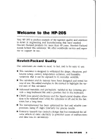 Preview for 5 page of HP HP-20S Owner'S Manual