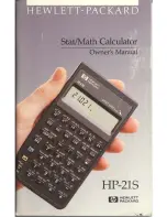 HP HP-21S Owner'S Manual preview