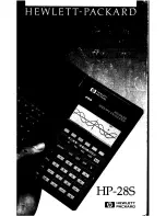 Предварительный просмотр 1 страницы HP HP-28S Owner'S Manual