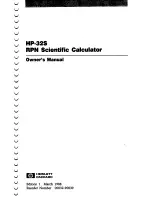 Preview for 3 page of HP HP-32S Owner'S Manual