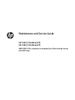 HP HP 340 G7 Maintenance And Service Manual предпросмотр