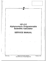 HP HP-41 C Service Manual preview