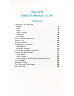 Preview for 1 page of HP HP-41CX Quick Reference Manual