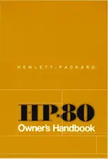 HP HP-80 Owner'S Handbook Manual preview