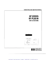 Предварительный просмотр 3 страницы HP HP 83592A Operating And Service Manual