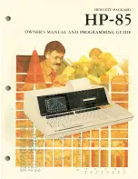 HP HP-85 Manual preview