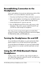 Preview for 8 page of HP HP Bluetooth Stereo Headphones User Manual