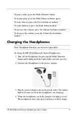 Preview for 9 page of HP HP Bluetooth Stereo Headphones User Manual