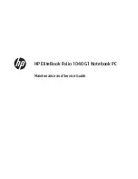 HP HP EliteBook 1040 G1 Maintenance And Service Manual предпросмотр