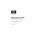 HP HP Mobile Remote Control Quick Reference Manual preview