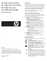 Preview for 1 page of HP HP T1000J Quick Start Card