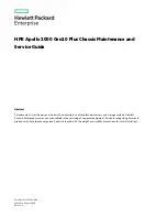 HP HPE Apollo 2000 Gen10 Plus Service Manual предпросмотр