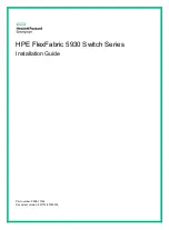 Предварительный просмотр 1 страницы HP HPE FlexFabric 5930 Installation Manual