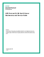 HP HPE ProLiant DL180 Gen10 Maintenance And Service Manual preview
