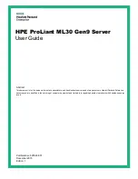 HP HPE ProLiant ML30 Gen9 User Manual preview