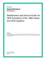 HP HPE StoreOnce 3100 Series Maintenance And Service Manual preview