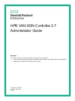 HP HPE VAN SDN Controller 2.7 Administrator'S Manual preview