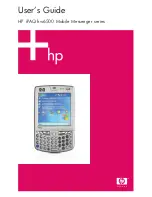 HP Hw6510 - iPAQ Mobile Messenger Smartphone 55 MB User Manual предпросмотр