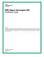 Preview for 1 page of HP Hyper Converged 380 Installation Manual