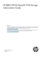 Предварительный просмотр 1 страницы HP IBRIX X9720 Administrator'S Manual